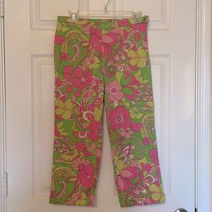 Vintage - Pappagallo - 6 - Adorable Flower Power high waisted pants w/side zip